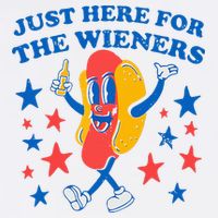 Hotdog IM Just Here For The Wieners 4th Of July Toddler T-Shirt