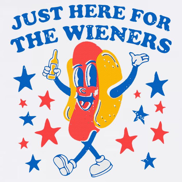 Hotdog IM Just Here For The Wieners 4th Of July Toddler T-Shirt