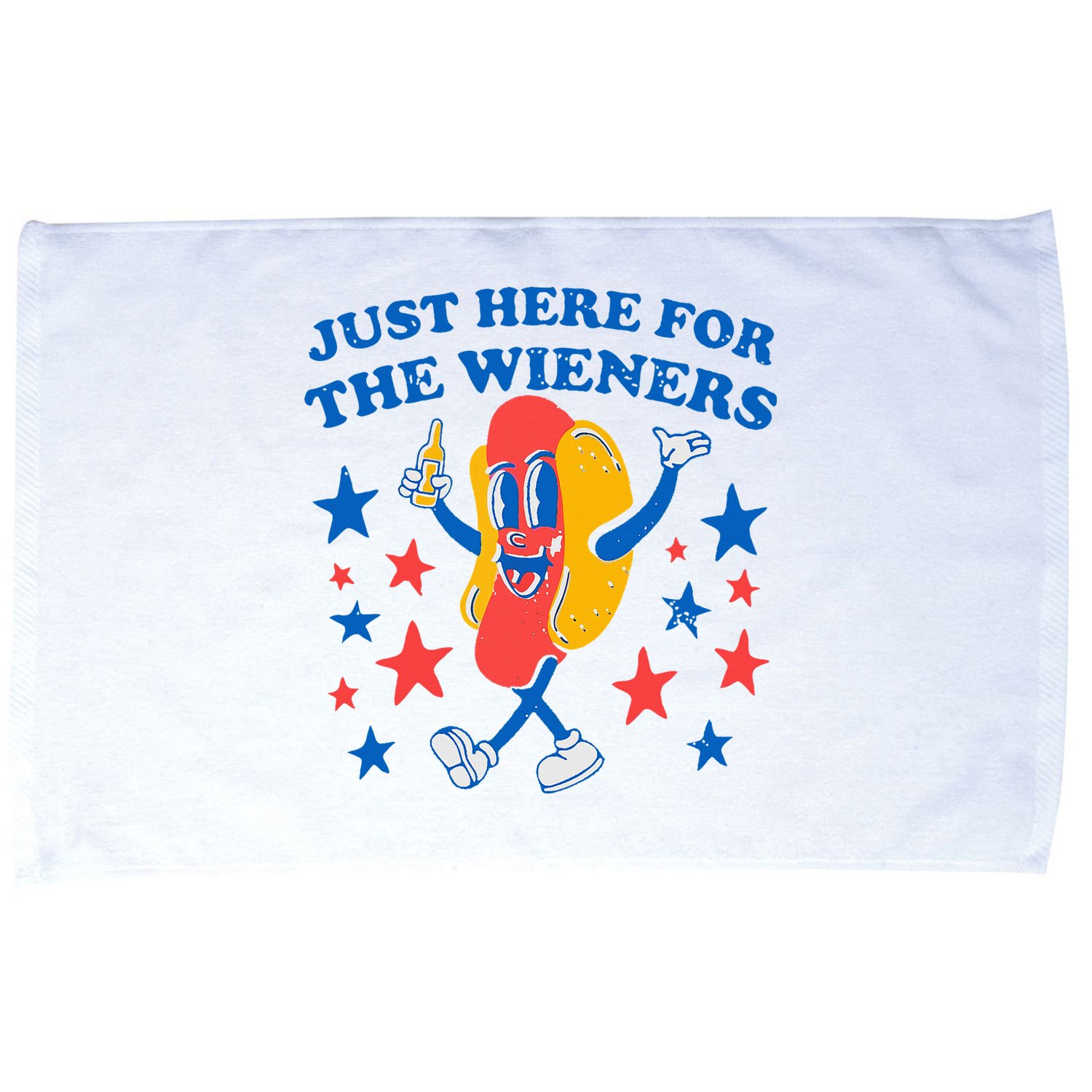 Hotdog IM Just Here For The Wieners 4th Of July Microfiber Hand Towel