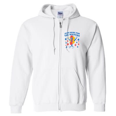 Hotdog IM Just Here For The Wieners 4th Of July Full Zip Hoodie