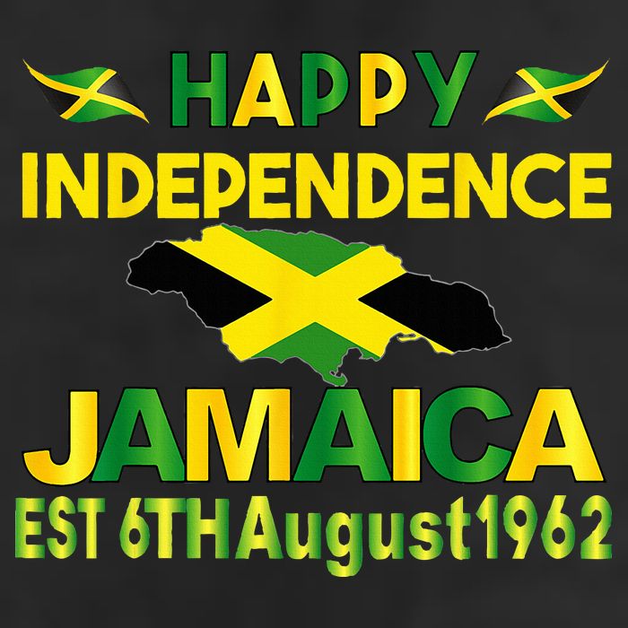 Happy Independence Jamaica Day Jamaican Flag 1962 7 Panel Mesh Trucker Snapback Hat