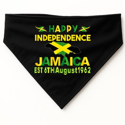 Happy Independence Jamaica Day Jamaican Flag 1962 USA-Made Doggie Bandana