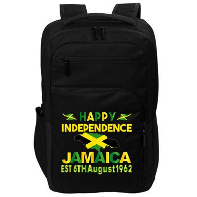 Happy Independence Jamaica Day Jamaican Flag 1962 Impact Tech Backpack