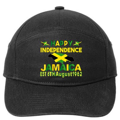 Happy Independence Jamaica Day Jamaican Flag 1962 7-Panel Snapback Hat