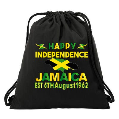 Happy Independence Jamaica Day Jamaican Flag 1962 Drawstring Bag