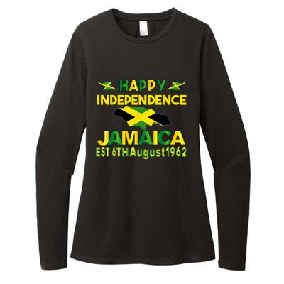 Happy Independence Jamaica Day Jamaican Flag 1962 Womens CVC Long Sleeve Shirt