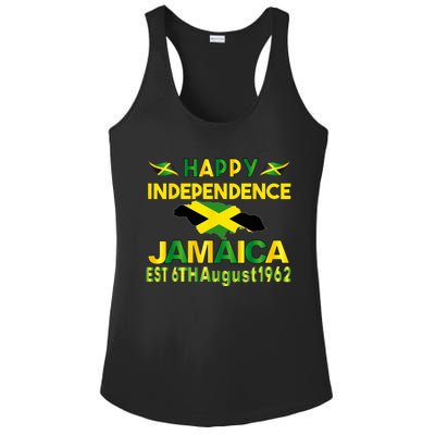 Happy Independence Jamaica Day Jamaican Flag 1962 Ladies PosiCharge Competitor Racerback Tank