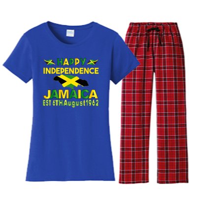 Happy Independence Jamaica Day Jamaican Flag 1962 Women's Flannel Pajama Set