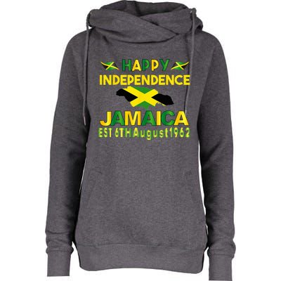 Happy Independence Jamaica Day Jamaican Flag 1962 Womens Funnel Neck Pullover Hood