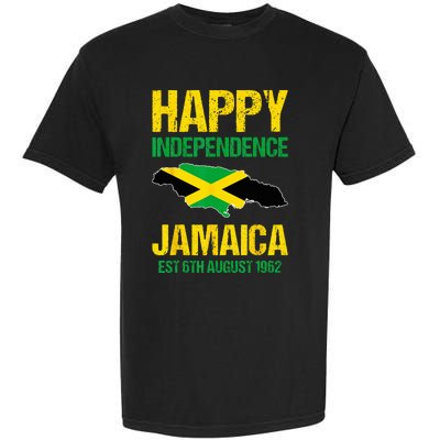 Happy Independence Jamaica Est 6th August 1962 Jamaican Garment-Dyed Heavyweight T-Shirt