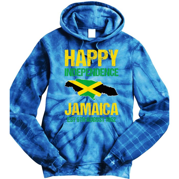 Happy Independence Jamaica Est 6th August 1962 Jamaican Tie Dye Hoodie