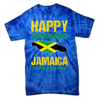 Happy Independence Jamaica Est 6th August 1962 Jamaican Tie-Dye T-Shirt