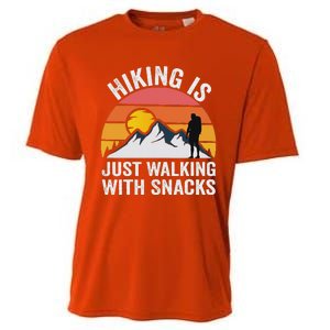 Hiking Is Just Walking With Snacks Hiking Humor Cooling Performance Crew T-Shirt