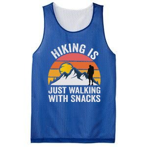 Hiking Is Just Walking With Snacks Hiking Humor Mesh Reversible Basketball Jersey Tank