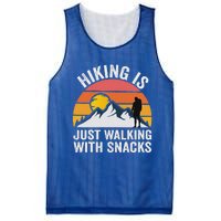 Hiking Is Just Walking With Snacks Hiking Humor Mesh Reversible Basketball Jersey Tank