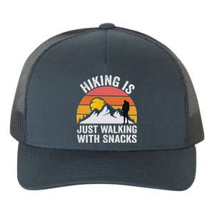 Hiking Is Just Walking With Snacks Hiking Humor Yupoong Adult 5-Panel Trucker Hat