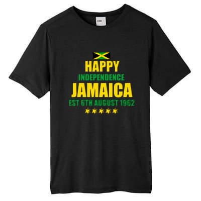 Happy Independence Jamaica Est 6th August 1962 Jamaican Tall Fusion ChromaSoft Performance T-Shirt