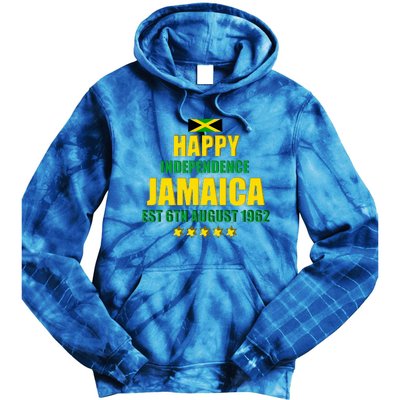 Happy Independence Jamaica Est 6th August 1962 Jamaican Tie Dye Hoodie