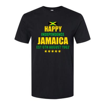 Happy Independence Jamaica Est 6th August 1962 Jamaican Softstyle CVC T-Shirt