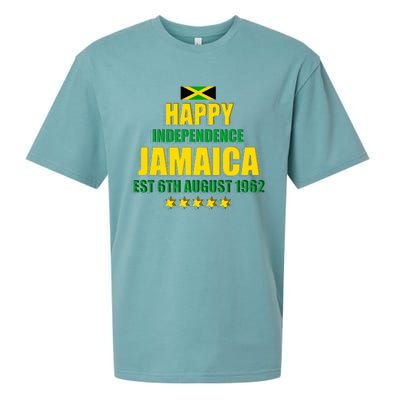 Happy Independence Jamaica Est 6th August 1962 Jamaican Sueded Cloud Jersey T-Shirt