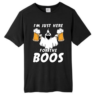 Halloween Im Just Here For The Boos Ghost Beer Funny Gift Cute Gift Tall Fusion ChromaSoft Performance T-Shirt