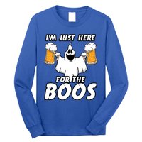 Halloween Im Just Here For The Boos Ghost Beer Funny Gift Cute Gift Long Sleeve Shirt