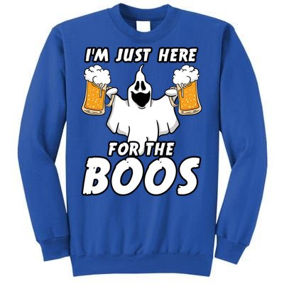 Halloween Im Just Here For The Boos Ghost Beer Funny Gift Cute Gift Sweatshirt