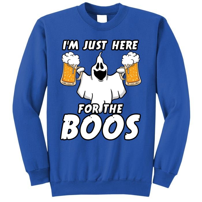 Halloween Im Just Here For The Boos Ghost Beer Funny Gift Cute Gift Sweatshirt