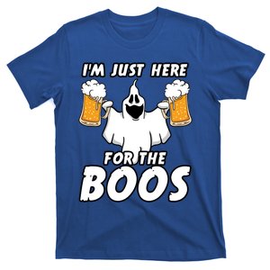 Halloween Im Just Here For The Boos Ghost Beer Funny Gift Cute Gift T-Shirt