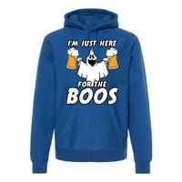 Halloween Im Just Here For The Boos Ghost Beer Funny Gift Cute Gift Premium Hoodie