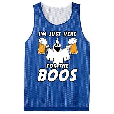 Halloween Im Just Here For The Boos Ghost Beer Funny Gift Cute Gift Mesh Reversible Basketball Jersey Tank