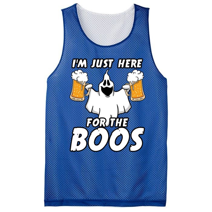 Halloween Im Just Here For The Boos Ghost Beer Funny Gift Cute Gift Mesh Reversible Basketball Jersey Tank