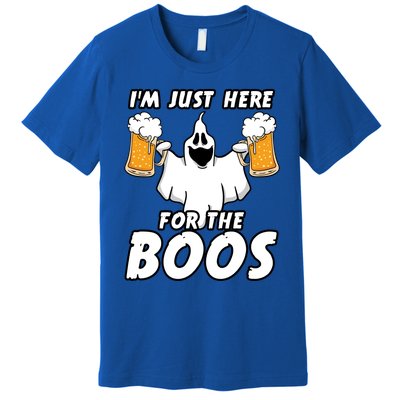 Halloween Im Just Here For The Boos Ghost Beer Funny Gift Cute Gift Premium T-Shirt