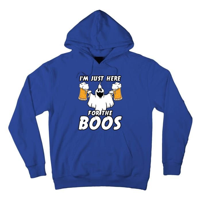 Halloween Im Just Here For The Boos Ghost Beer Funny Gift Cute Gift Tall Hoodie