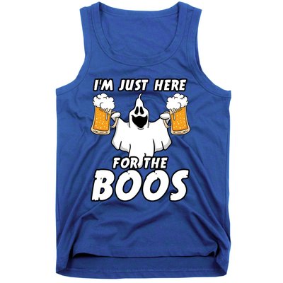 Halloween Im Just Here For The Boos Ghost Beer Funny Gift Cute Gift Tank Top