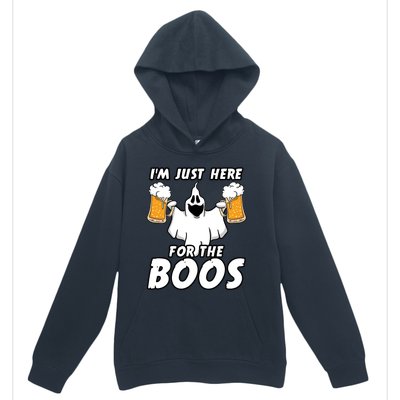 Halloween Im Just Here For The Boos Ghost Beer Funny Gift Cute Gift Urban Pullover Hoodie