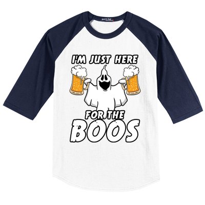 Halloween Im Just Here For The Boos Ghost Beer Funny Gift Cute Gift Baseball Sleeve Shirt