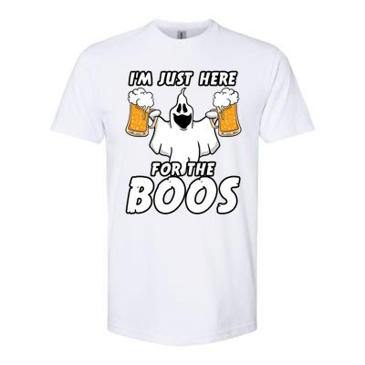 Halloween Im Just Here For The Boos Ghost Beer Funny Gift Cute Gift Softstyle CVC T-Shirt