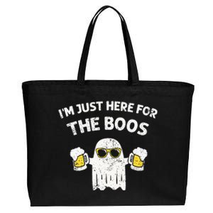 Halloween Im Just Here For Boos Halloween Beer Lovers Cotton Canvas Jumbo Tote