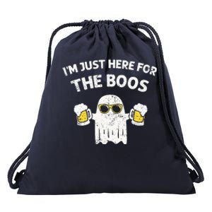 Halloween Im Just Here For Boos Halloween Beer Lovers Drawstring Bag