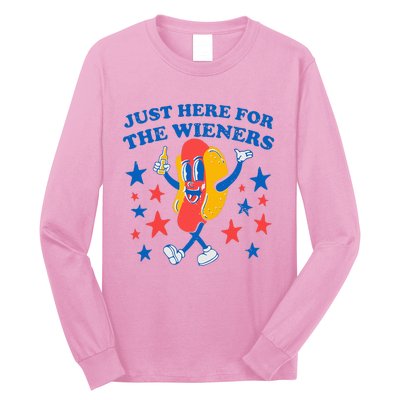 Hotdog IM Just Here For The Wieners Long Sleeve Shirt