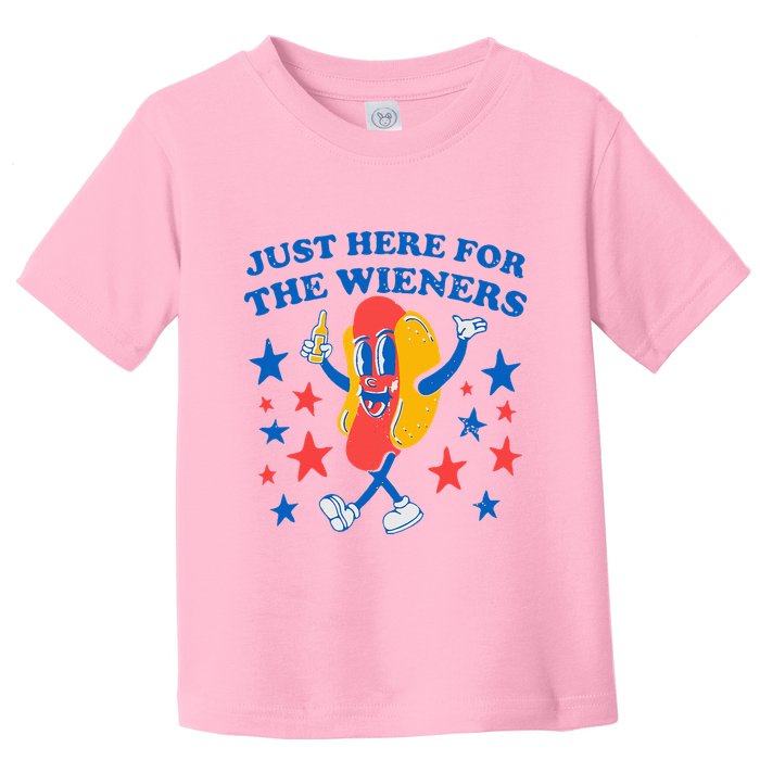 Hotdog IM Just Here For The Wieners Toddler T-Shirt