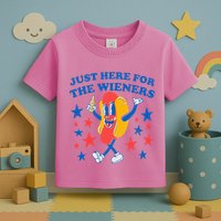 Hotdog IM Just Here For The Wieners Toddler T-Shirt