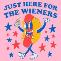 Hotdog IM Just Here For The Wieners Toddler T-Shirt