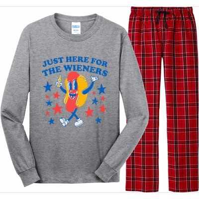 Hotdog IM Just Here For The Wieners Long Sleeve Pajama Set