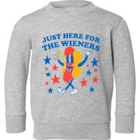 Hotdog IM Just Here For The Wieners Toddler Sweatshirt