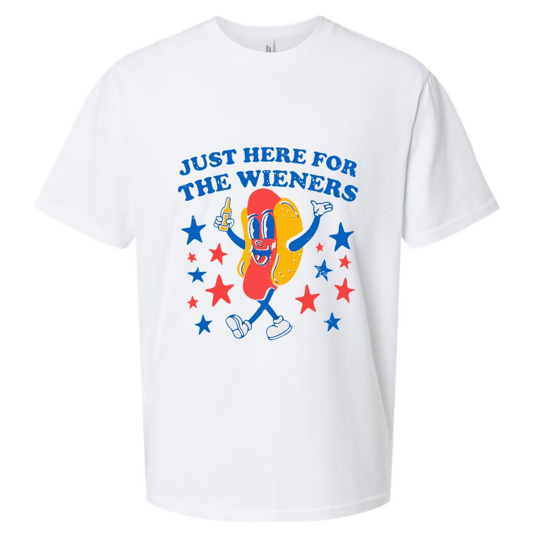 Hotdog IM Just Here For The Wieners Sueded Cloud Jersey T-Shirt
