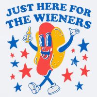 Hotdog IM Just Here For The Wieners Sueded Cloud Jersey T-Shirt