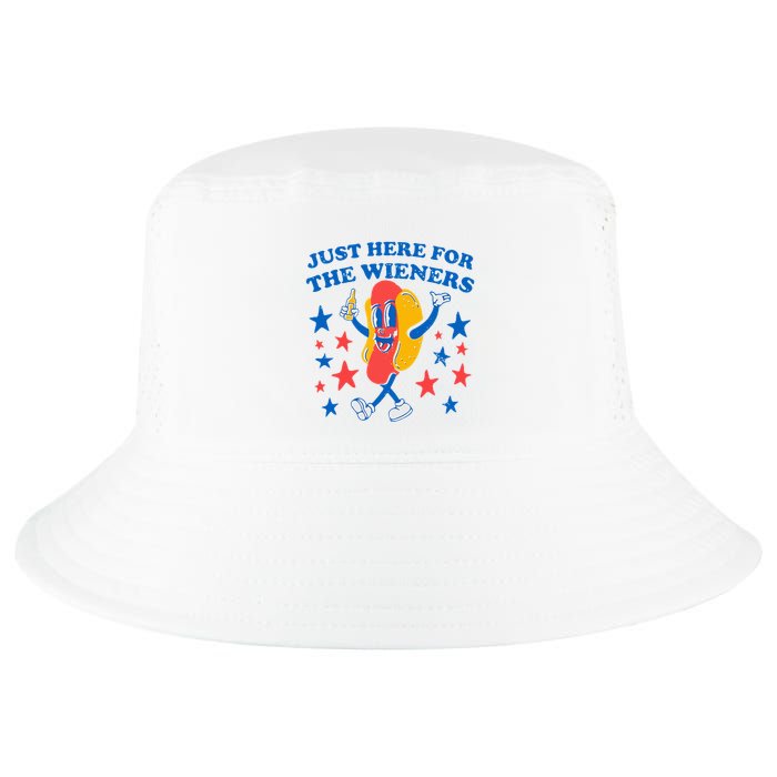 Hotdog IM Just Here For The Wieners Cool Comfort Performance Bucket Hat