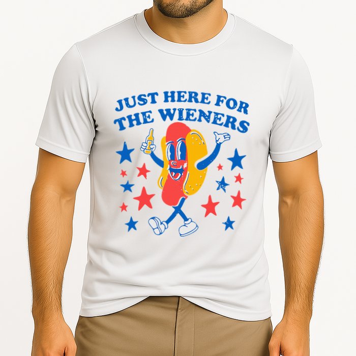 Hotdog IM Just Here For The Wieners Performance Shirt